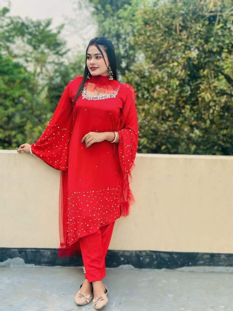 Cherry Georgette Material