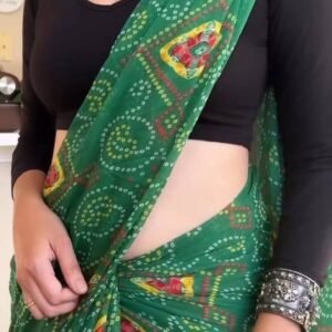Indian Soft Weightless Georgette Chunri Saree 3