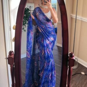 Indian Soft Weightless Georgette Chunri Saree 2