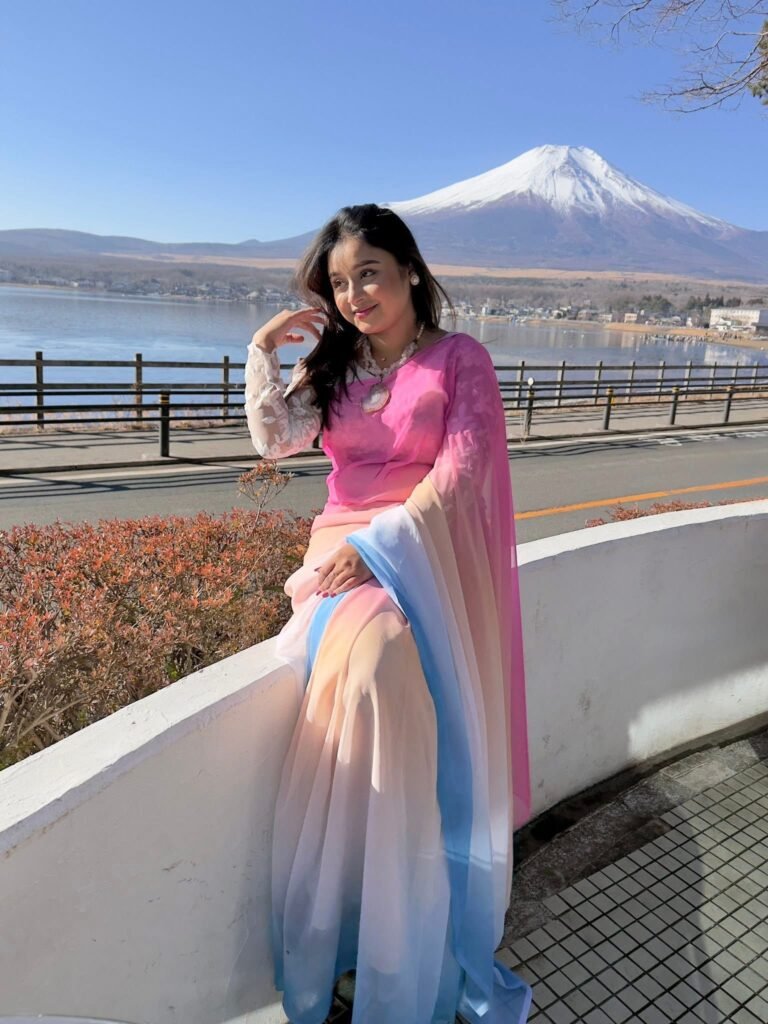 Rainbow Georgette Saree