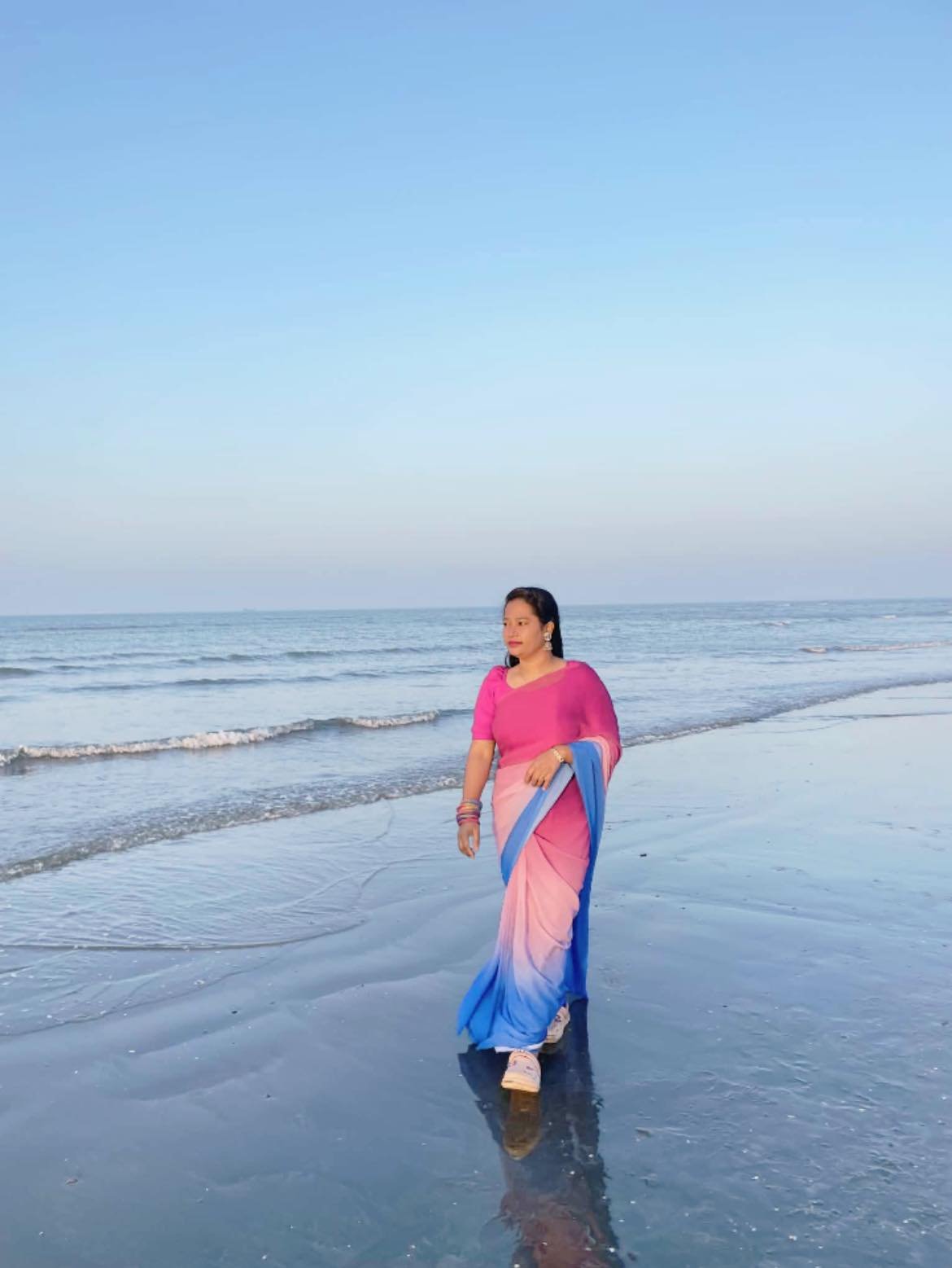 Rainbow Georgette Saree – Soft & Elegant 03 - Image 2